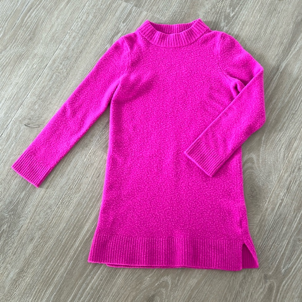 Crewcuts hot pink mock neck sweater dress
